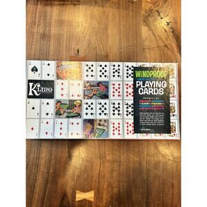 Vintage Kling Windproof Magnetic Playing Cards And Steel Board Set Model 55 USA
